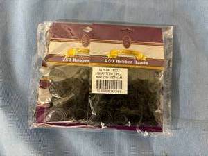 lot 147 image: Lot of Multiple Packages Toshicas Finest TF037 250-Pack Rubber Bands and BD 305344 Sharps Biohazard Sharps Collector Bins