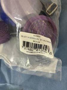lot 148 image: Lot of 2 NEW In Packages Sperian B220050 Half Mask Facepiece Reusable Air Purifying Respirators - Size Medium & Large Blue1 H-Version