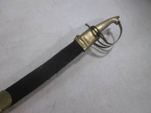 lot 6 image: (A-3) Made In India Sword with Scabbard - Etching on Blade See Photos - Sword is 33 Long