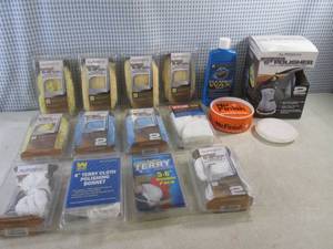 lot 28 image: (D-2) AutoSpa Wax & Polish 6 Electric Polisher with Several Bonnets and Wax