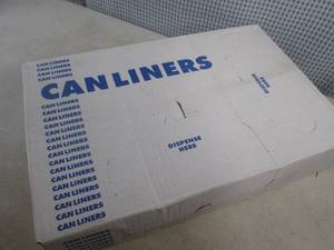lot 97 image: (BR3) Box of 250 Can Liners 33 Gallon 33 x 39 Clear 0.65 Mil