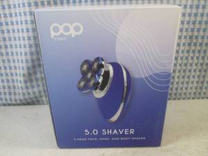 lot 118 image: (G-1) Pop Sonic 5.0 Shaver 5-Head Face, Head and Body Shaver in Blue