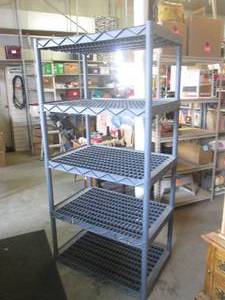 lot 130 image: (FS) Plastic 5-Tier Shelf 73 H x 36 W x 24 D