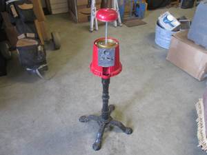 lot 140 image: (FS) Gumball Machine with Base 37 Tall Missing Globe