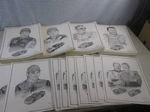 lot 183 image: (D-2) Several Nascar Driver Prints 11 x 14