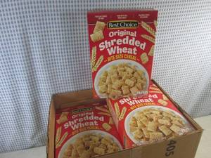 lot 246 image: (C-1) 8 Boxes of Shredded Wheat Bite Size Cereal 16.4oz Past Date