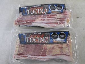 lot 263 image: (FRZ) 2 Pounds Frozen Bacon Kirkland Signature Original 2 - 1 Pound Packs Past Date Best by 04122023