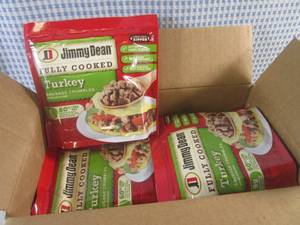 lot 268 image: (FRZ) Case 6 Bags Frozen Jimmy Dean Fully Cooked Turkey Sausage Crumbles 9.6oz Bags Past Date