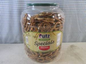 lot 279 image: (B-3) Large Container Sourdough Specials Original Pretzels 52oz  3 Pounds 4oz Best by May 2024