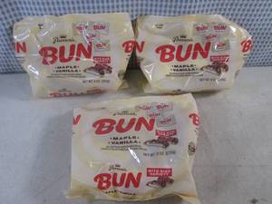 lot 287 image: (B-1) 3 Bags Bite Size Bun Maple Vanilla Candy Best by Feb 2024