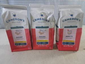 lot 300 image: (B-1) 3 Assorted Bags Camerons Ground Coffee Past Date