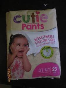 package of cutie training pants 3t-4t 23 training pants in package