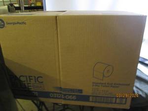 case of pacific blue standard roll embossed 2-ply toilet paper 80 rolls some damage