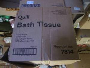 case of quill bath tissue originally 96 rolls in case looks like some may be missing but still really full