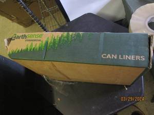 case of earth sense can liners 31-33 gallon some damage and some may be missing