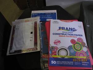 lot of paper and tax forms...