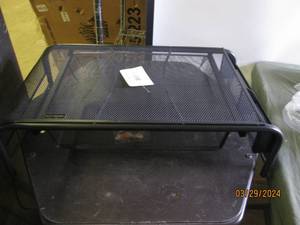 mind reader metal screen riser with drawer