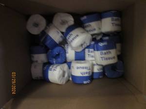 box with bath tissue in it...