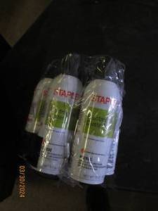 5 staples cans of compressed air 10 oz cans