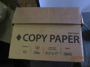 case of copy paper 8 12 x 11 5000 sheets
