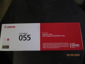 genuine canon toner 055 magenta standard yeilds up to 2100 pages never been opened