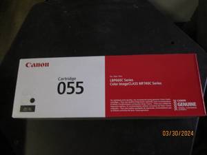 genuine canon toner 055 black standard yeilds up to 2100 pages never been opened