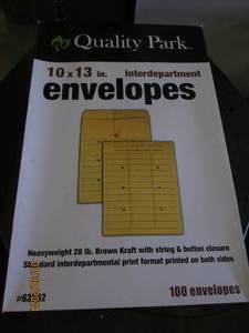 quality park 10x13 inch envelopes 100 in package