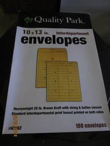 quality park 10x13 inch envelopes 100 in package