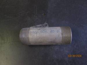 1 12 inch nipple threaded 5 inch...304SS