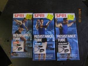 3 packages of spri excersice bands...