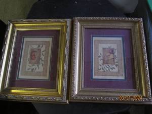 2 crown fine art pictures in frames 13.5 x 11.5
