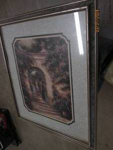 2 picture frames with art in them 23x26