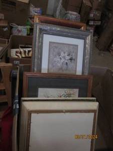 lot of 5 picturesart in frames various sizes