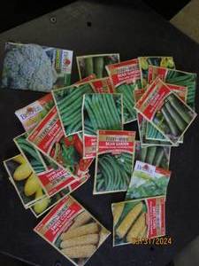 25 packets of vegetable seeds out of date