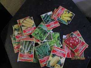 25 packets of vegetable seeds out of date