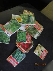 25 packets of vegetable seeds out of date