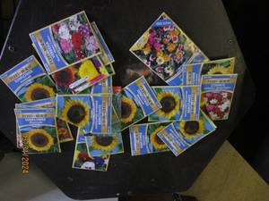 25 packets of flower seeds out of date