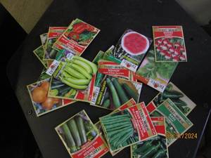 25 packets of vegetable seeds out of date