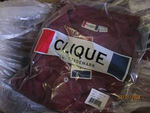 case of 30 clique xltg 3 button shirts color is brd