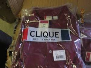 case of 30 clique lg 3 button shirts color os brd