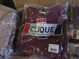case of 30 clique xltg 3 button shirts color is brd