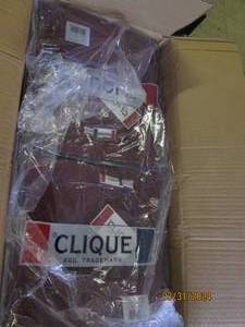 case of 30 clique xltg 3 button shirts color is brd