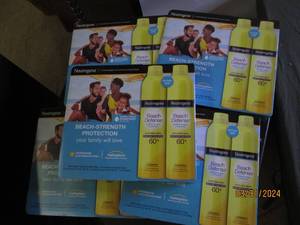 5 packages of 2 neutrogena beach defense sunscreen 60