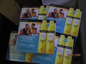 5 packages of 2 neutrogena beach defense sunscreen 60