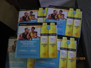 5 packages of 2 neutrogena beach defense sunscreen 60