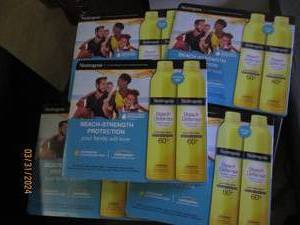 5 packages of 2 neutrogena beach defense sunscreen 60