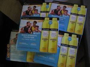 5 packages of 2 neutrogena beach defense sunscreen 60