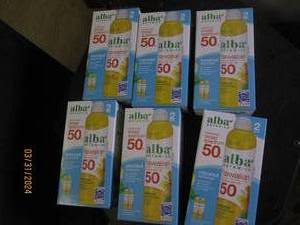 6 packages of 2 alba broad spectrum hawaiian coconut sunscreen 50
