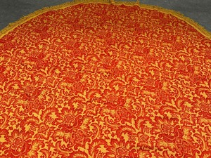 lot 21 image: Retro Orange and Yellow Round Textile