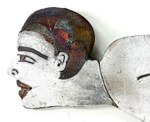lot 4 image: Mermaid Raku-Fired Art by Doug DeLind